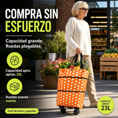 🛒 Carrito de compras plegable 2 en 1 – Tu aliado ligero y multifunción 🛍️✨