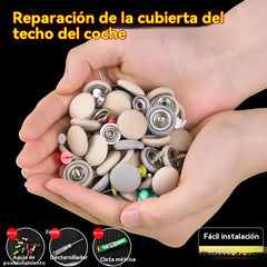 🔥【60 piezas】Hebillas de desmontaje de lona para techo de coche (incluye kit de herramientas de instalación)