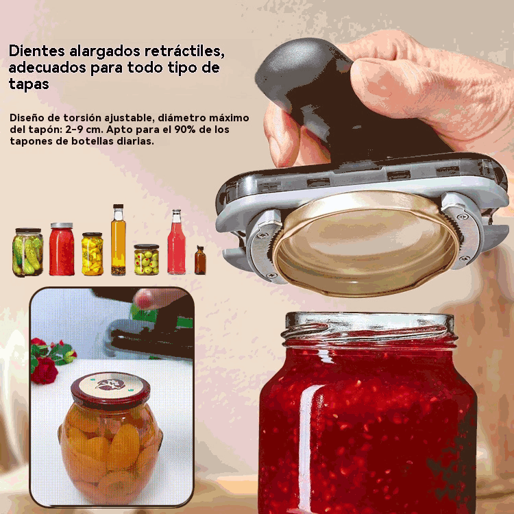 ☀️✨ Abridor Antideslizante Multifuncional de Acero Inoxidable – ¡Abre Tapas Fácilmente y Sin Esfuerzo!