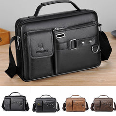🔥🤵🤵 2025 Nuevo bolso de hombro de cuero genuino para hombre retro de moda