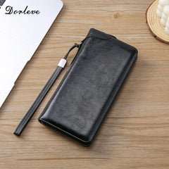 ✨ ¡50 % de descuento hoy! 👔 Cartera de mano para hombre con cremallera, gran capacidad, multifuncional y con ranuras para tarjetas