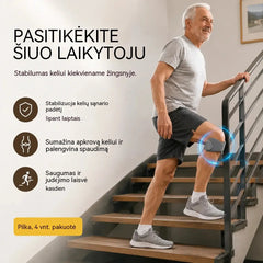 【2 poros (4 vienetai)】🏃‍♀️ Sportinis kelio įtvaras – patogus ir patikimas palaikymas