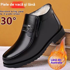 🔥Descuento por tiempo limitado🔥【38-44】Zapatos de cuero para hombre 2025, zapatos informales de negocios para invierno para hombre, además de zapatos de cuero cálidos y resistentes al frío engrosados de terciopelo