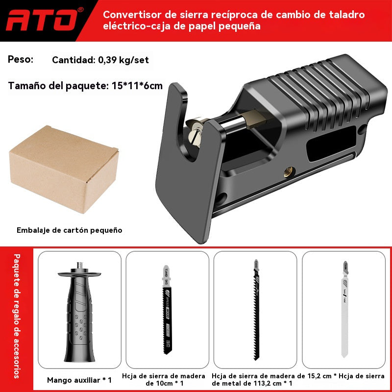 🛠️Adaptador de sierra recíproca universal | Transforma tu taladro en potente sierra de corte
