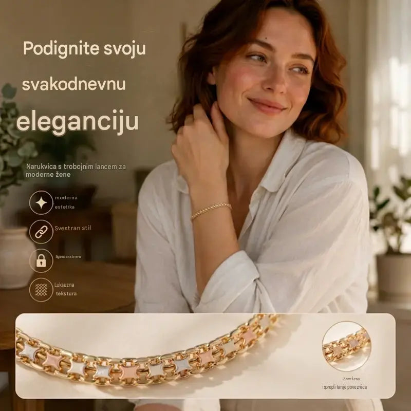 Vremenski ograničen popust 50%!  Elegantna kubanska narukvica, ženski stil: prekrasan privjesak, klasičan dizajn, udobna za nošenje