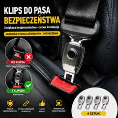 💥💥【4 sztuka】🚗👍Metalowy przedłużacz pasa bezpieczeństwa w samochodzie
