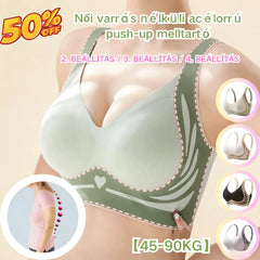 ❤️ Minden idők legalacsonyabb árú [3 db-os] Magasan rugalmas, varrásmentes, plus size push-up melltartó ❤️ [40–85 kg]