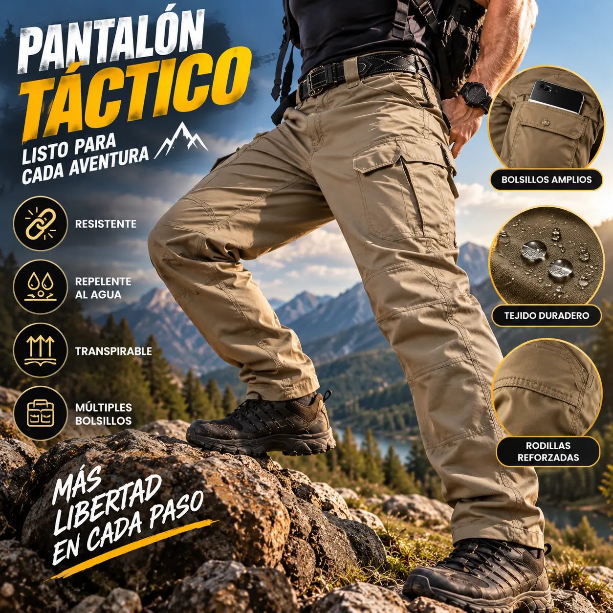 💥🔥 [S-6XL] pantalones de trabajo para hombres pantalones militares ❤️ (40-105kg)