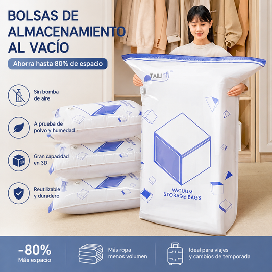 🧳🧳【56*80 cm】【5-dielna sada】♨️🌀Vákuovo-kompresné úložné vrecko