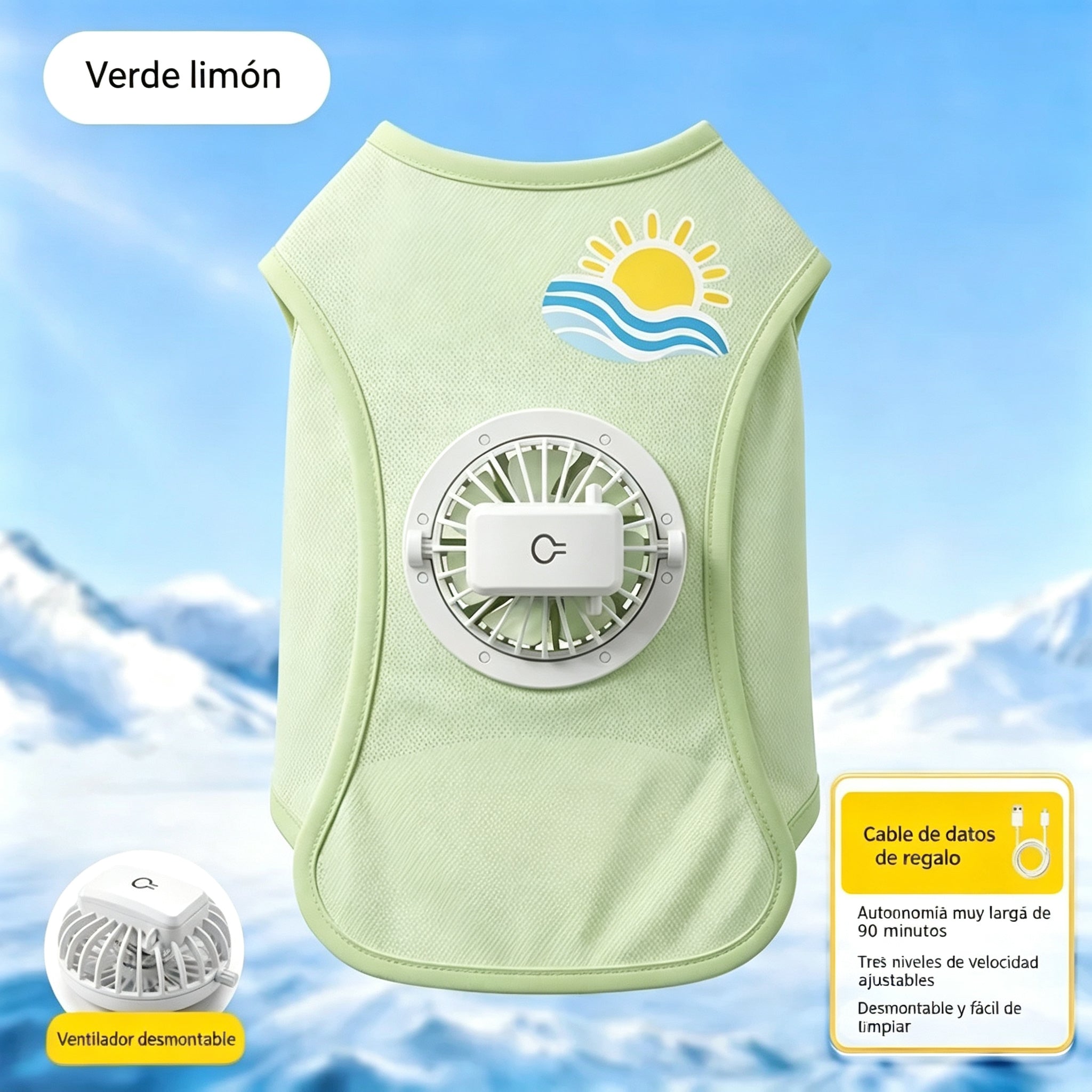 🐶🐱 【XS-3XL】Nueva ropa para perros con ventilador: chaleco ligero y transpirable con protección solar para el verano, ideal para perros pequeños y medianos.