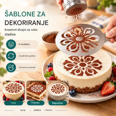 Šablona iz nerjavnega jekla za latte art