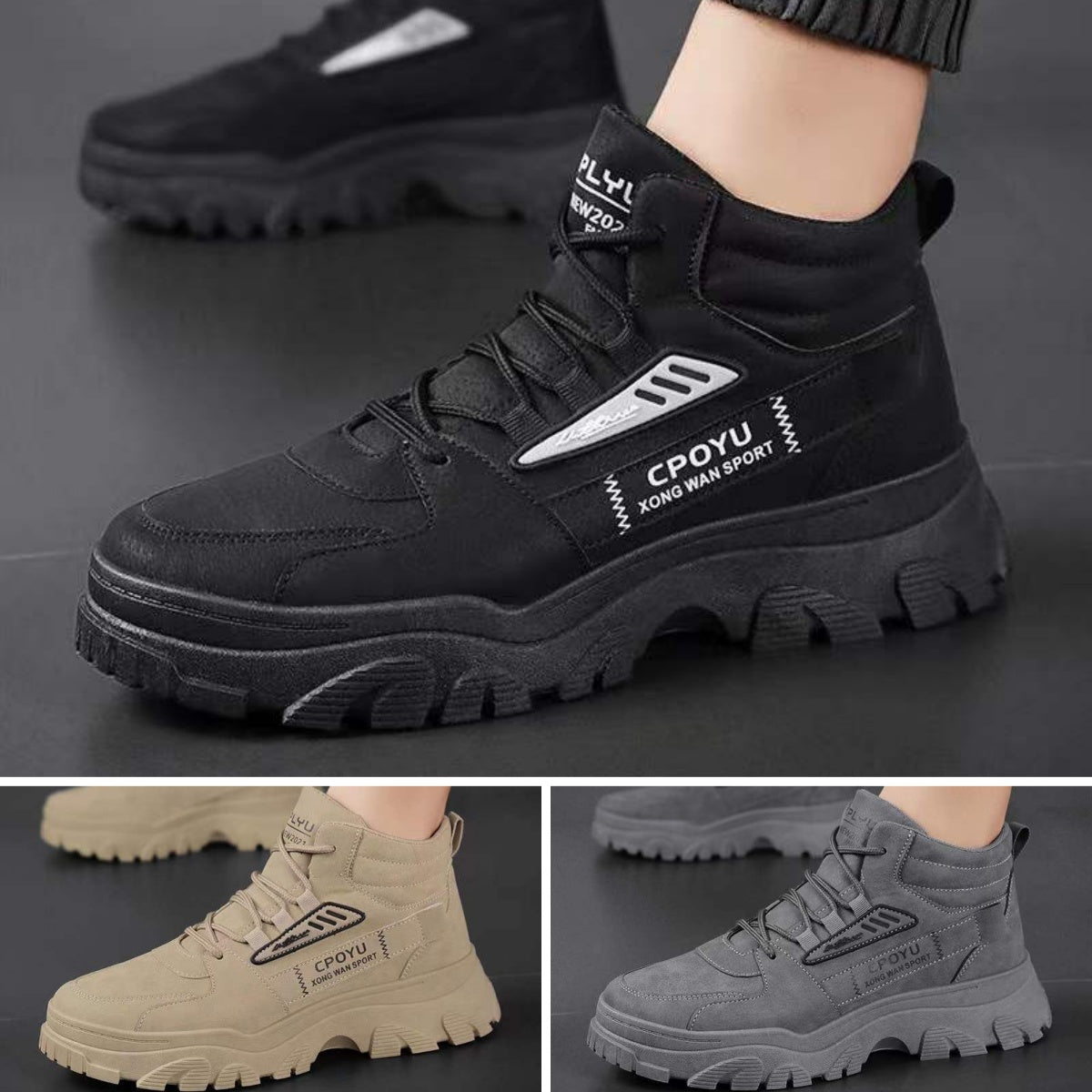 💪Jesenske i zimske retro visoke muške cipele, retro britanski stil