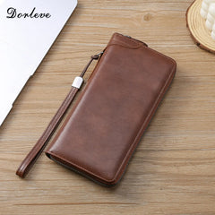 ✨ ¡50 % de descuento hoy! 👔 Cartera de mano para hombre con cremallera, gran capacidad, multifuncional y con ranuras para tarjetas