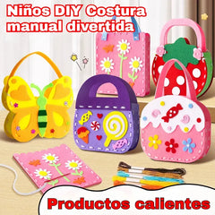 🔥【4 piezas/8 piezas】🥰Bolsos infantiles hechos a mano no tejidos DIY, el mejor regalo para los niños🎁
