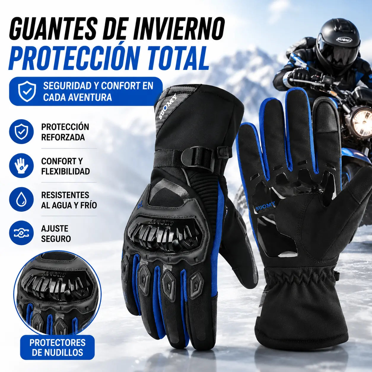🔥🧤Agarre térmico | Guantes de moto aislados