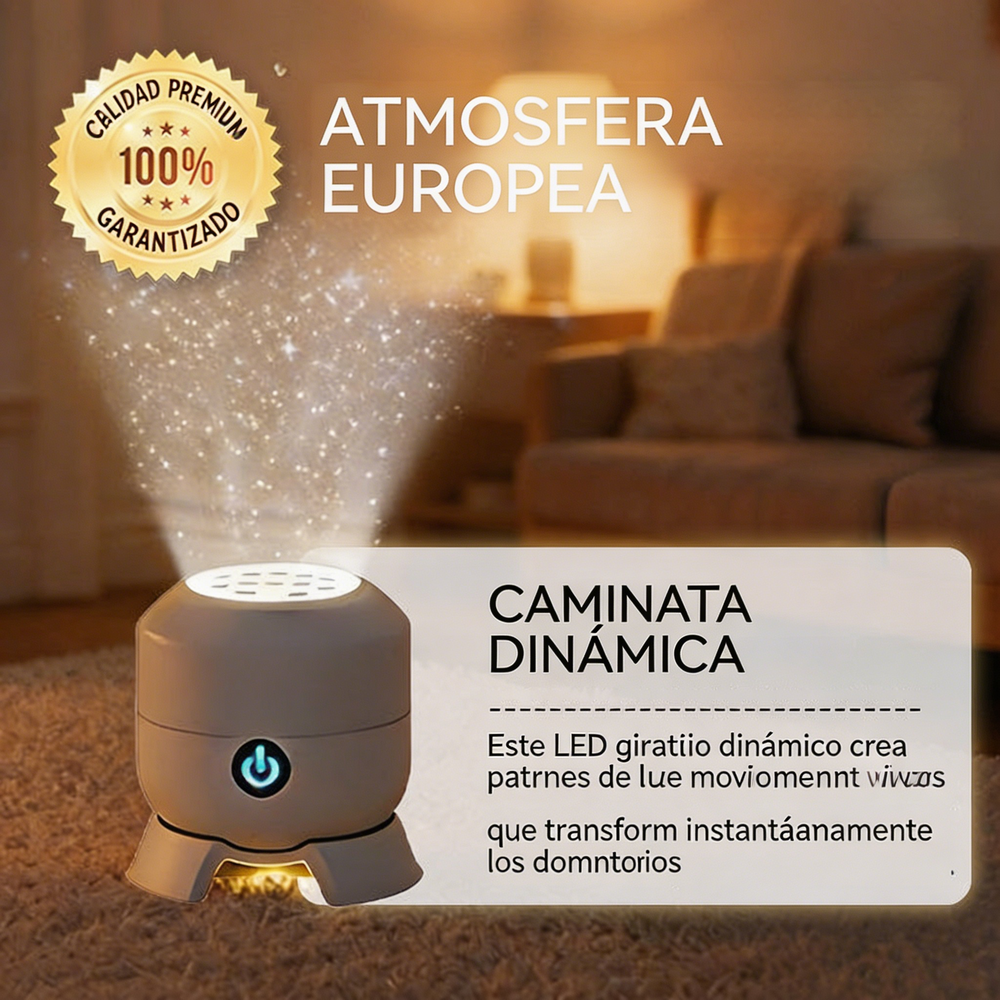 【50%OFF】¡Lámpara proyector LED giratoria dinámica 2026!