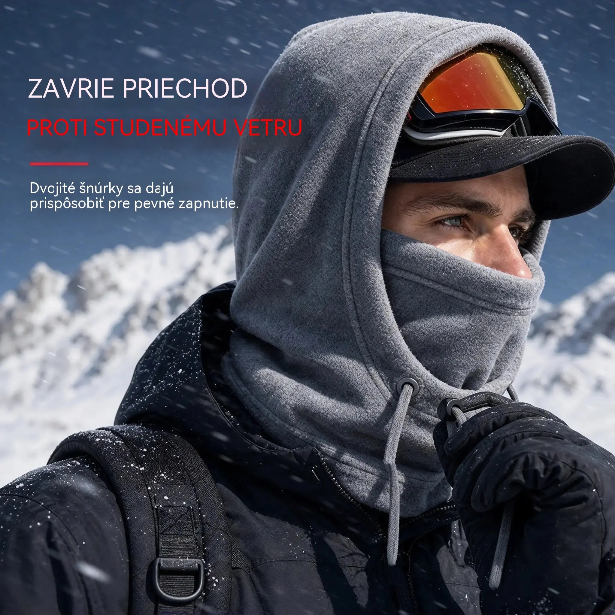 ❄️🧣 Zimná flísová termálna kukla | Hrubá vetruodolná kukla na lyžovanie, cyklistiku, motorku a outdoorové aktivity 🏍️🚴‍♂️