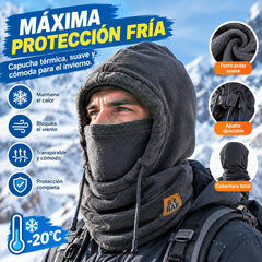 ❄️ Gorro térmico integral con forro polar que te mantiene abrigado hasta -20 grados Celsius. ⛷️ Ideal para esquiar, andar en moto y actividades al aire libre.
