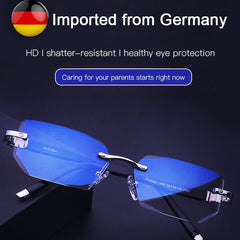 🧐【Oferta por tiempo limitado】👓️Gafas de lectura con bordes de corte de diamante que bloquean la luz azul