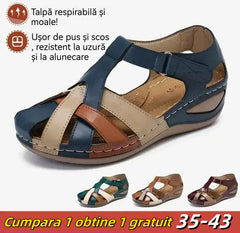 🔥【45% OFF】🔥🩰【35-43】Sandalias de suela gruesa de piel suave hueca para mujer