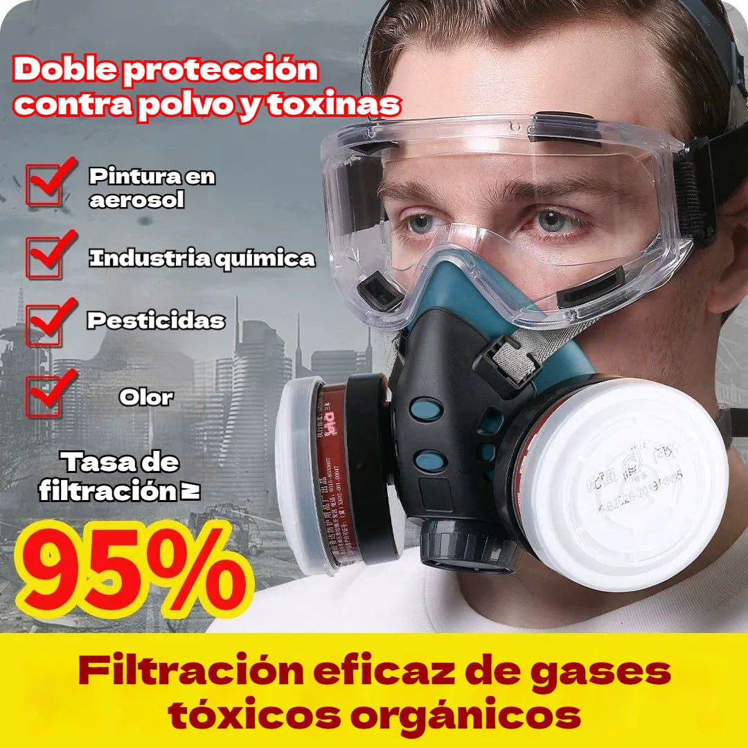 🔥🔥Mascarilla industrial con carbón activado, protege contra el polvo, los humos y la pintura tóxica.