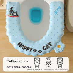 🎁 Compra 1 y llévate 1 gratis, ¡2 unidades por solo 24 €!🚽🧼 Funda de Asiento de Inodoro EVA Suave 4 Estaciones – Impermeable, Lavable y Súper Cómoda