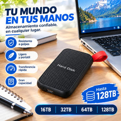 【16TB/32TB/64TB/128TB】⚡Unidades de estado sólido portátiles de alta velocidad
