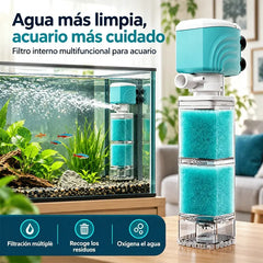 🐠💧 3 az 1-ben belső akváriumszűrő | Üledékporszívó, vízszivattyú, oxigénellátás és keringetés