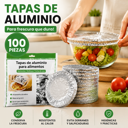 💥【100 piezas】🍎🔥 Cubierta aislante de papel de aluminio apto para alimentos
