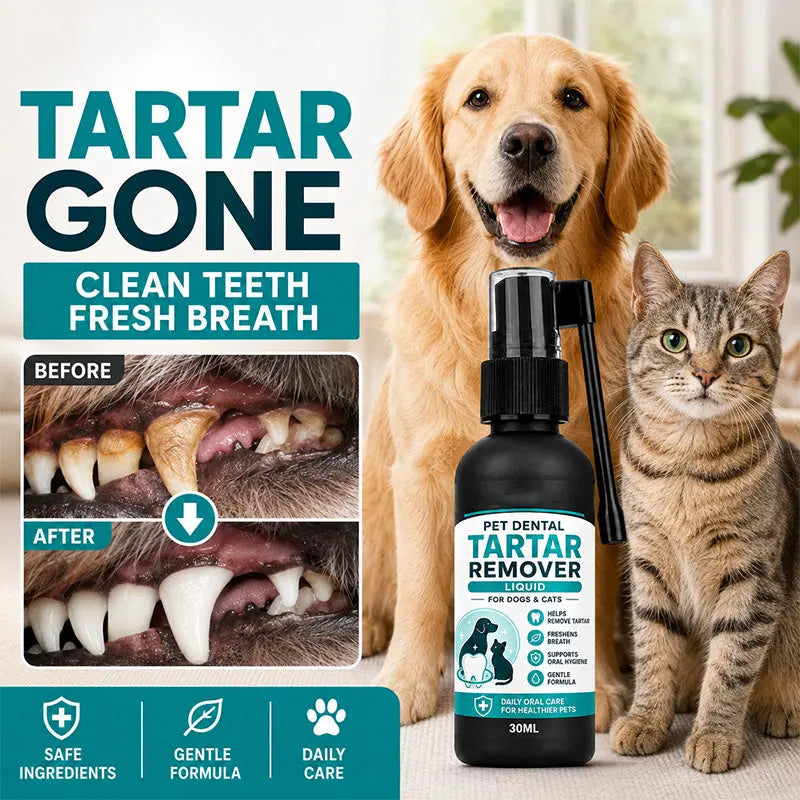✨🐶🐱 Otopina za uklanjanje i njegu zubnog plaka za kućne ljubimce, čisti zube i osvježava dah
