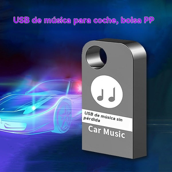 🚗🎶 Unidad Flash USB de Música 32G para Coche – 3000 Canciones, 200 MV y Sonido 6D, Plug & Play Universal