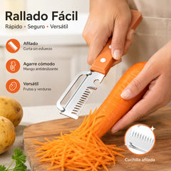 🔥Compre 1 y obtenga 1 gratis（2 piezas）💥🔪Cortador y pelador multifuncional de acero inoxidable🧅