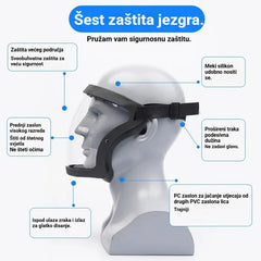 2026 Industrijski biciklistički prozirni zaštitni štitnik za lice - otporan na zamagljivanje, isparavanja ulja i prašinu.
