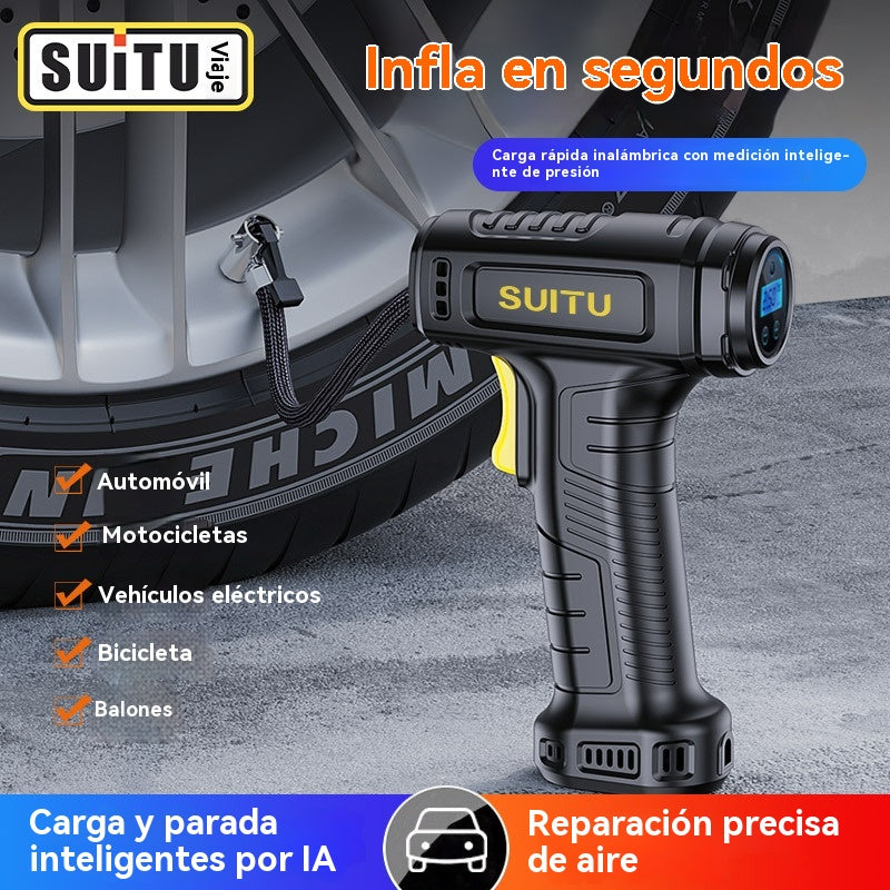 🚗🔥Inflador de neumáticos portátil inalámbrico multifuncional para coche con pantalla digital