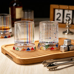 🥃【270ml】💎Vaso de whisky giratorio 360°, vaso de licor antiestrés pintado