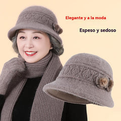 🔥🧶Sombrero + bufanda🧶 Compañero cálido en invierno: gorro de lana de punto cálido