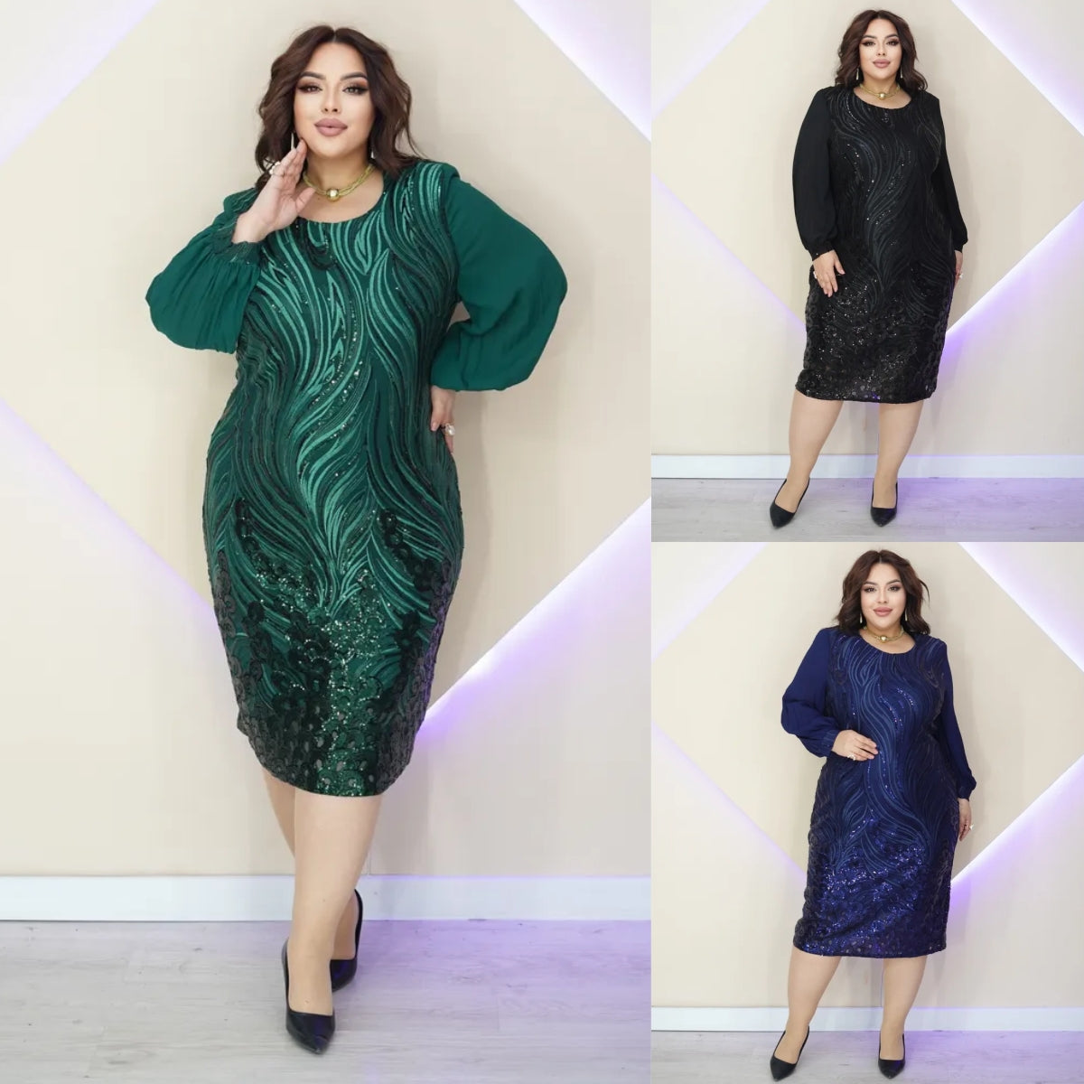 💖💖【S-5XL】Vestido de gasa nuevo y elegante de alta calidad
