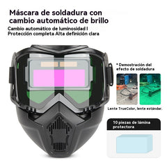 🔥😎Casco de soldadura totalmente automático con cambio de luz y máscara protectora montada en la cabeza para soldadores