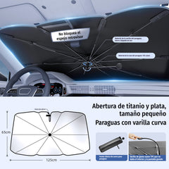 🚗 Paraguas Parasol para Parabrisas de Coche ☀️ Aislamiento Térmico | Cobertura Total | Plegable