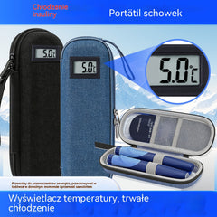 ❄️✈️Przenośna chłodziarka do insuliny ze wskaźnikiem temperatury