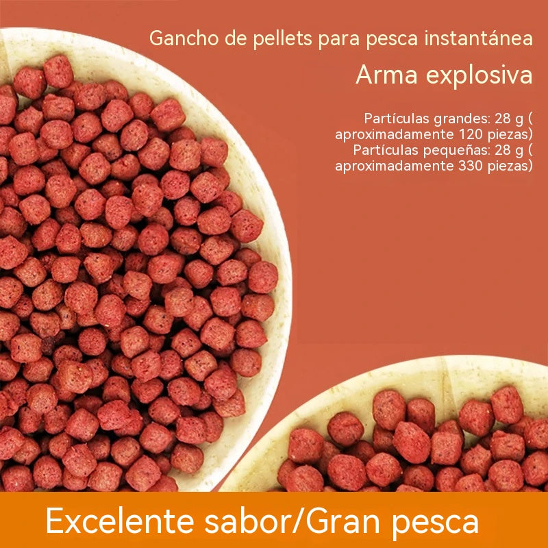 🔥🔥【10 piezas】(5 botellas de granulado grande + 5 botellas de granulado pequeño)Pellets de Cebo de Proteína Animal Fresca