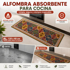 【40*60+40*120cm】De uso común en casa🔥Alfombrilla superabsorbente
