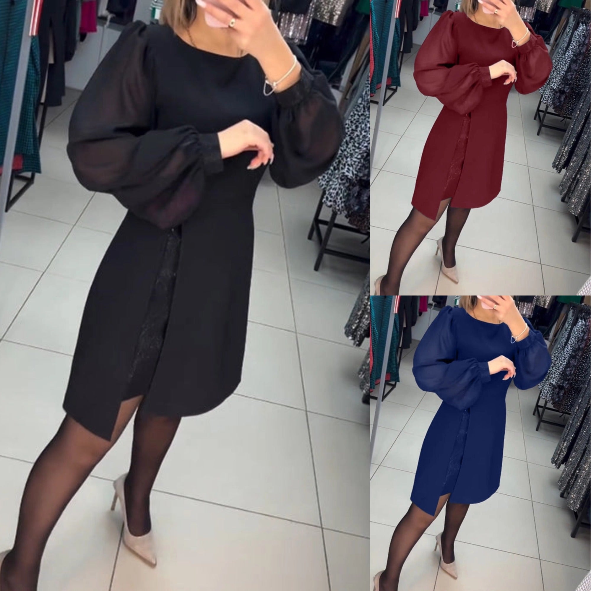 💟【S-5XL】Нови винтидж рокли от две части с обло деколте и изкуствена талия от 2025 г