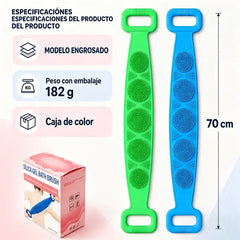 🔥Kupite 1, dobite 1 gratis🔥🛁 Dvostranska silikonska rokavica za kopel – ekstra dolga rokavica za enostavno čiščenje telesa