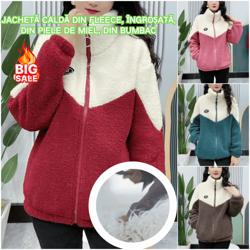 🔥【Compra uno y llévate otro gratis】🐏【M-4XL】Chaqueta de lana de invierno, chaqueta de algodón, chaqueta de algodón de lana de cordero gruesa, chaqueta cálida