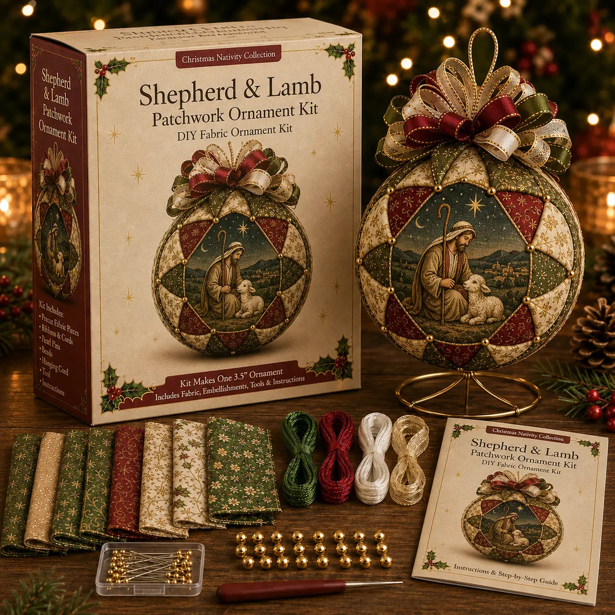 🎄✨ ¡Especial de Navidad! Kit de decoración navideña de patchwork para el Nacimiento de Jesús: ¡crea exquisitos recuerdos hechos a mano! 🎁🙏