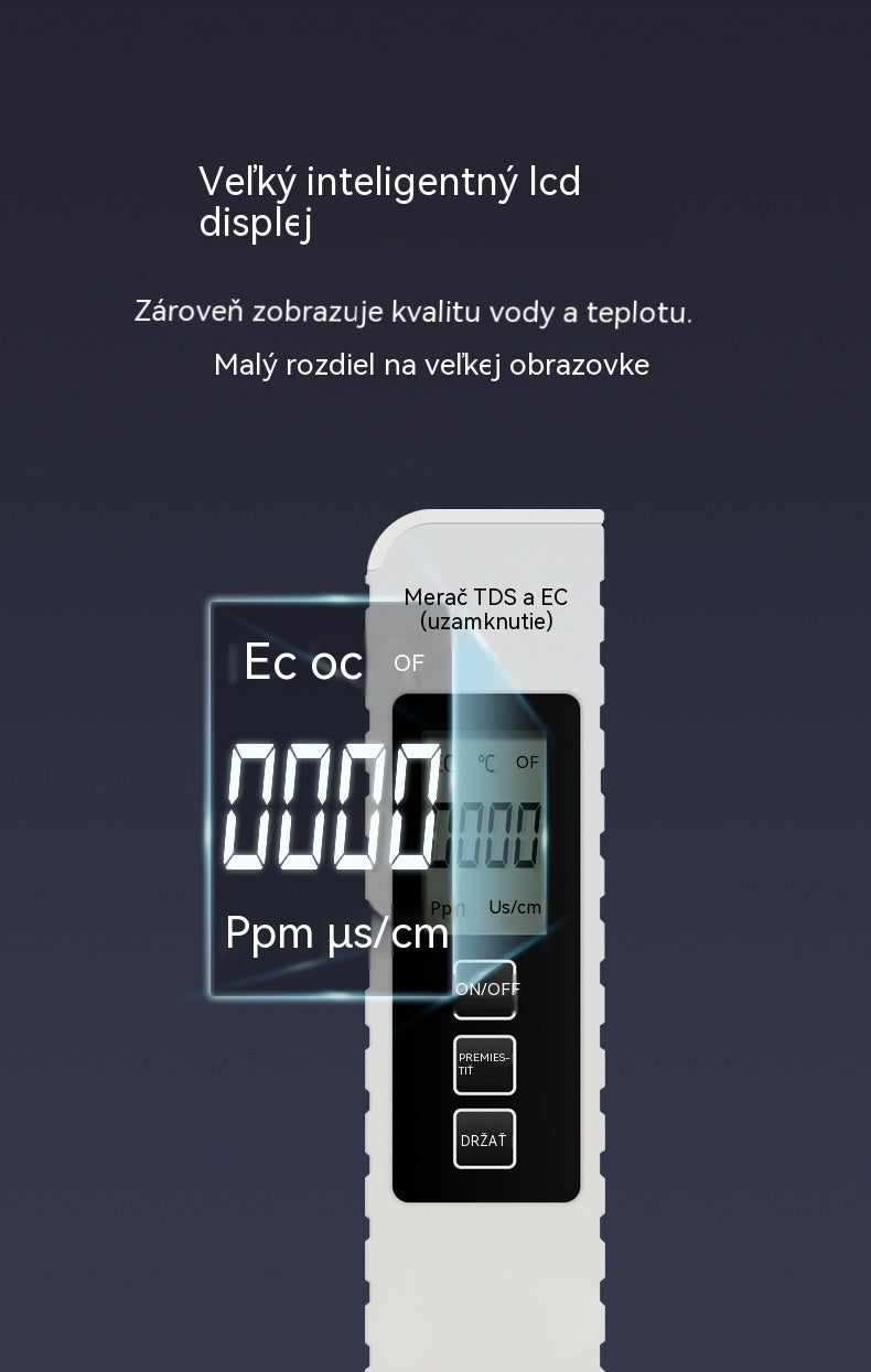 💧Kúp 1 a získaj 1 zadarmo🔍 Digitálny TDS merač vody 3 v 1 – Skontrolujte kvalitu vody za pár sekúnd ✨