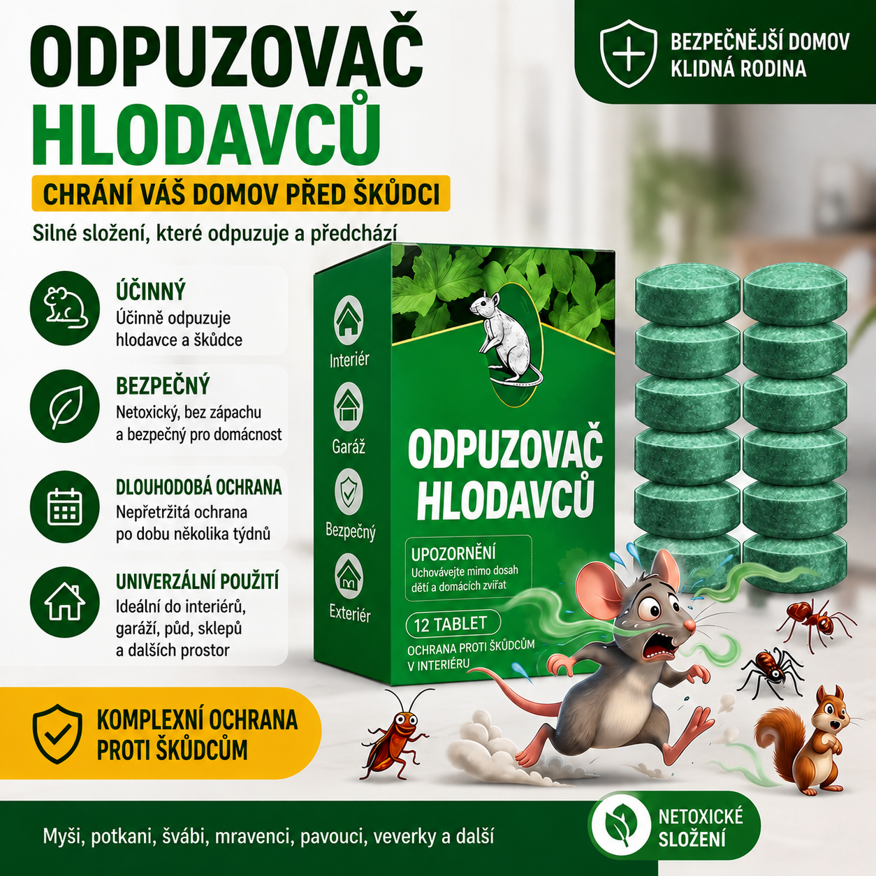 🌿✨ Přírodní repelentní kuličky proti krysám – repelent s mátou peprnou a citronovým olejem (12 kuliček)