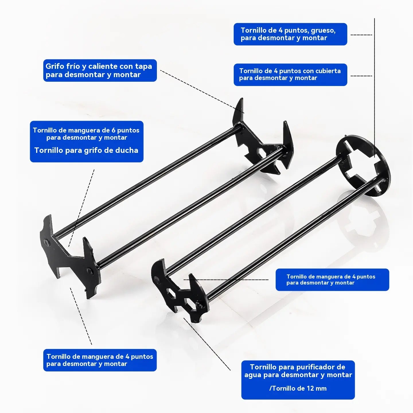 🔥Compre 1 y obtenga 1 gratis（2 piezas） Llave multifuncional para fregaderos, para el mantenimiento, instalación y desmontaje de grifos.