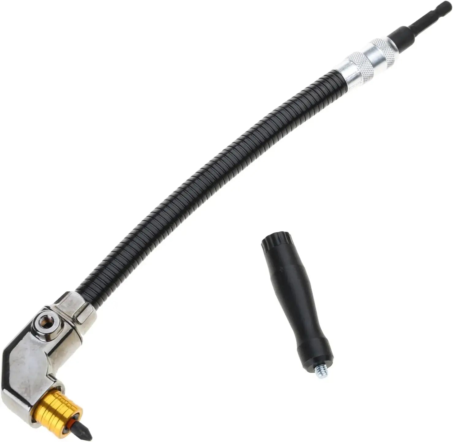 🔧 Accesorio de taladro flexible de ángulo recto de 90 grados con eje flexible largo